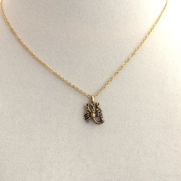 Miniature Scorpion Zodiac Charm Gift Pendant Necklace - Picture 2 of 5
